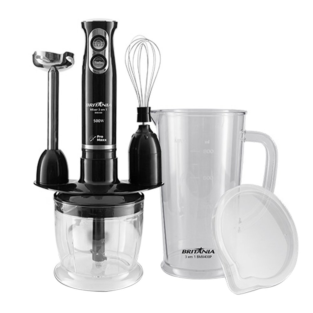 Mixer Britânia BMX400P, Jarra 1,2 Litros, 400W, Preto, 220V