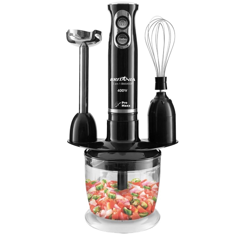 Mixer Britânia BMX400P, Jarra 1,2 Litros, 400W, Preto, 220V