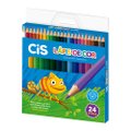 Lápis de Cor CIS Plastic - 6 Embalagens com 24 Cores
