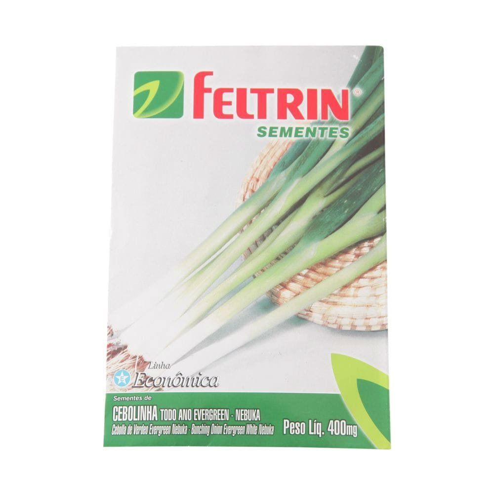 Sementes Cebolinha Todo Ano Evergreen Nebuka Feltrin 400mg - Embalagem c/ 25 unidades
