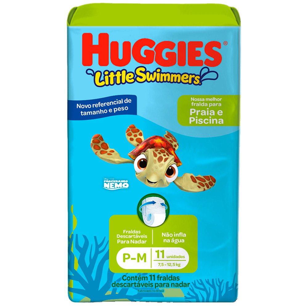Fralda Piscina Little Swimmers P/M Com 11 Unidades