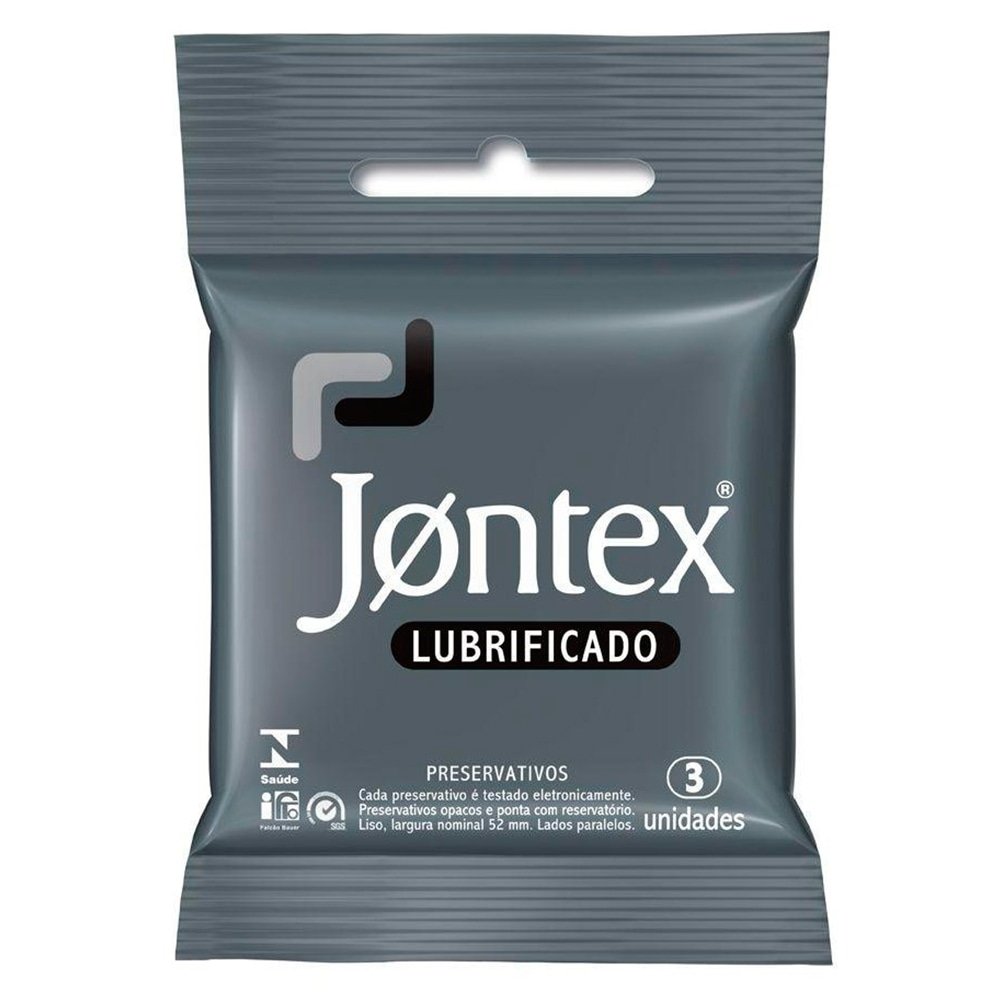Preservativo Jontex Lubrificado - 12 pacotes c/ 3 unidades