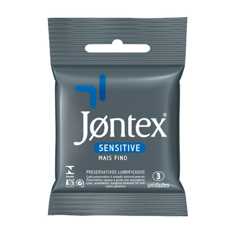 Preservativo Jontex Sensitive  - 12 Embalagens com 3 Unidades