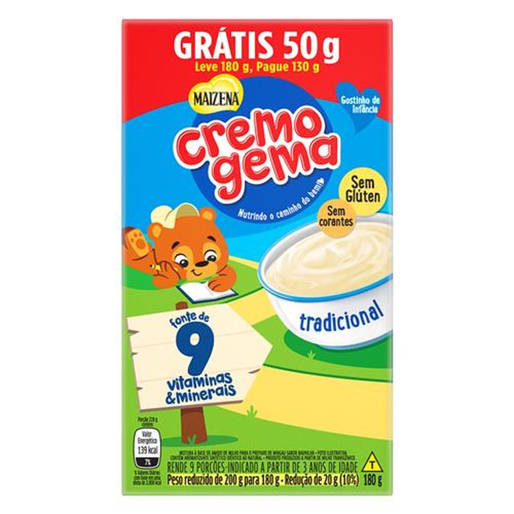 Mingau Cremogema Leve 180 Pague 130 Tradicional