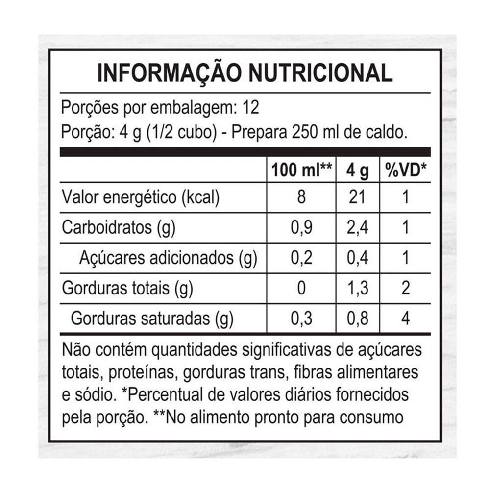Caldo Knorr Carne Zero Sal 48g - Embalagem com 10 Unidades