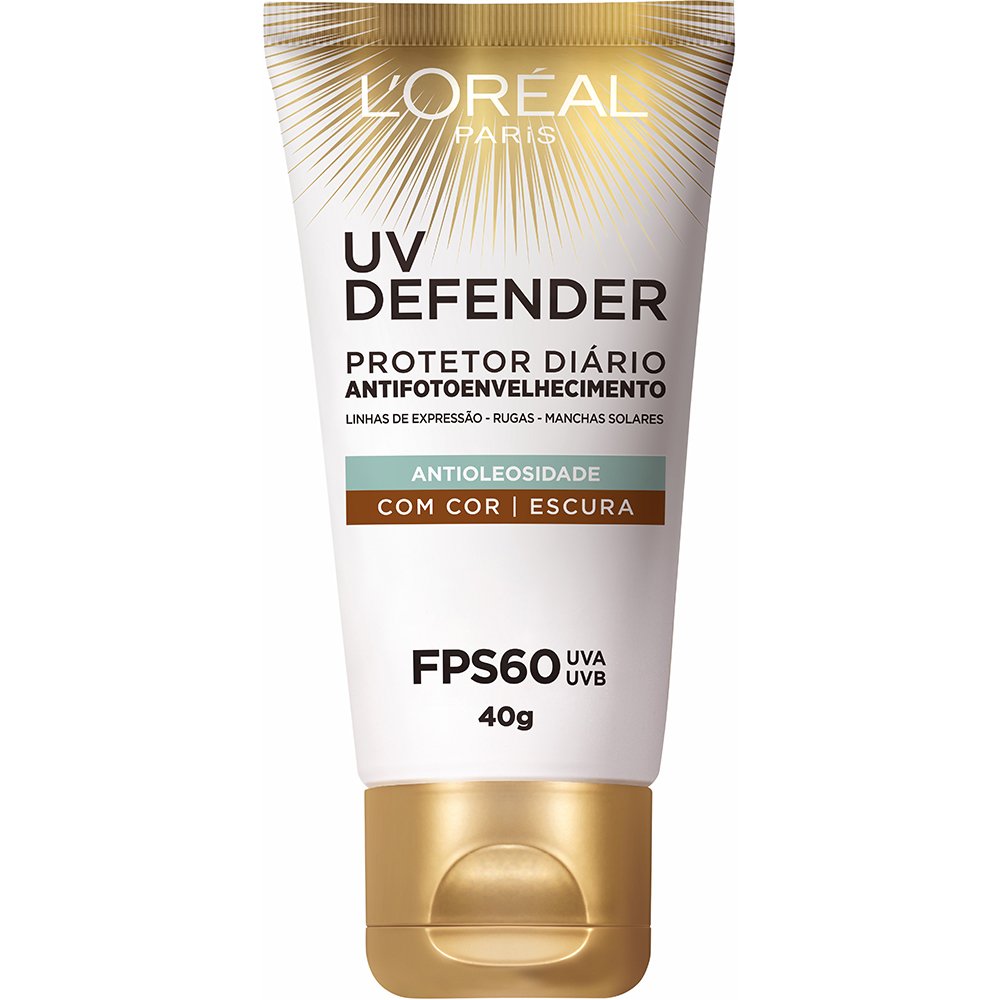 Protetor Solar Loreal Uv Defender Antioleosidade Escura Fps 60 40g