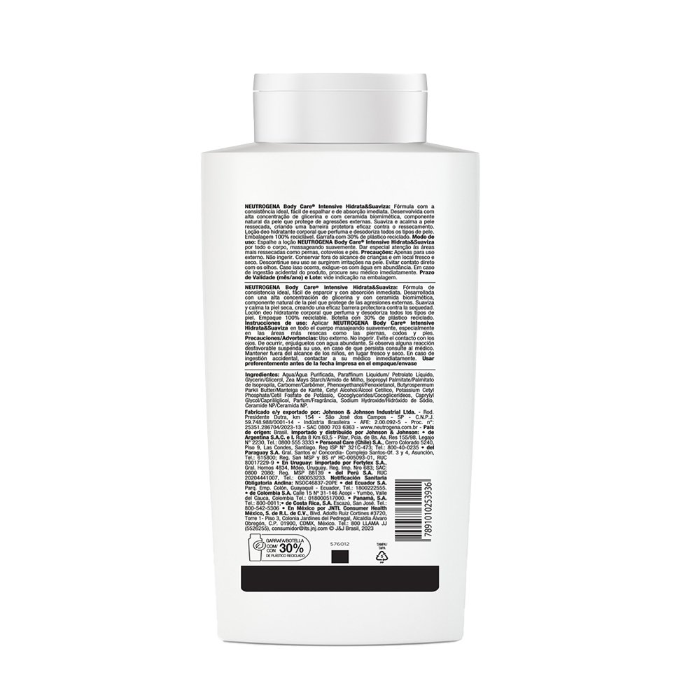 Hidratante Neutrogena Body Care Intensive Hidrata Suaviza 400ml