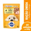 Ração Úmida para Cachorro Pedigree Premium Júnior Frango 100g - Embalagem com 18 Unidades