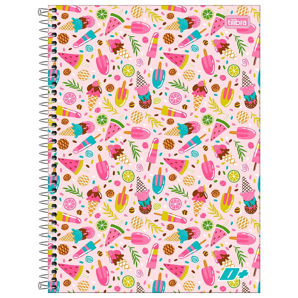 Caderno Espiral Tilibra Universitário Capa Dura Mais+ 12 Matérias 240 Folhas - Embalagem com 4 Unidades (Sortidos)