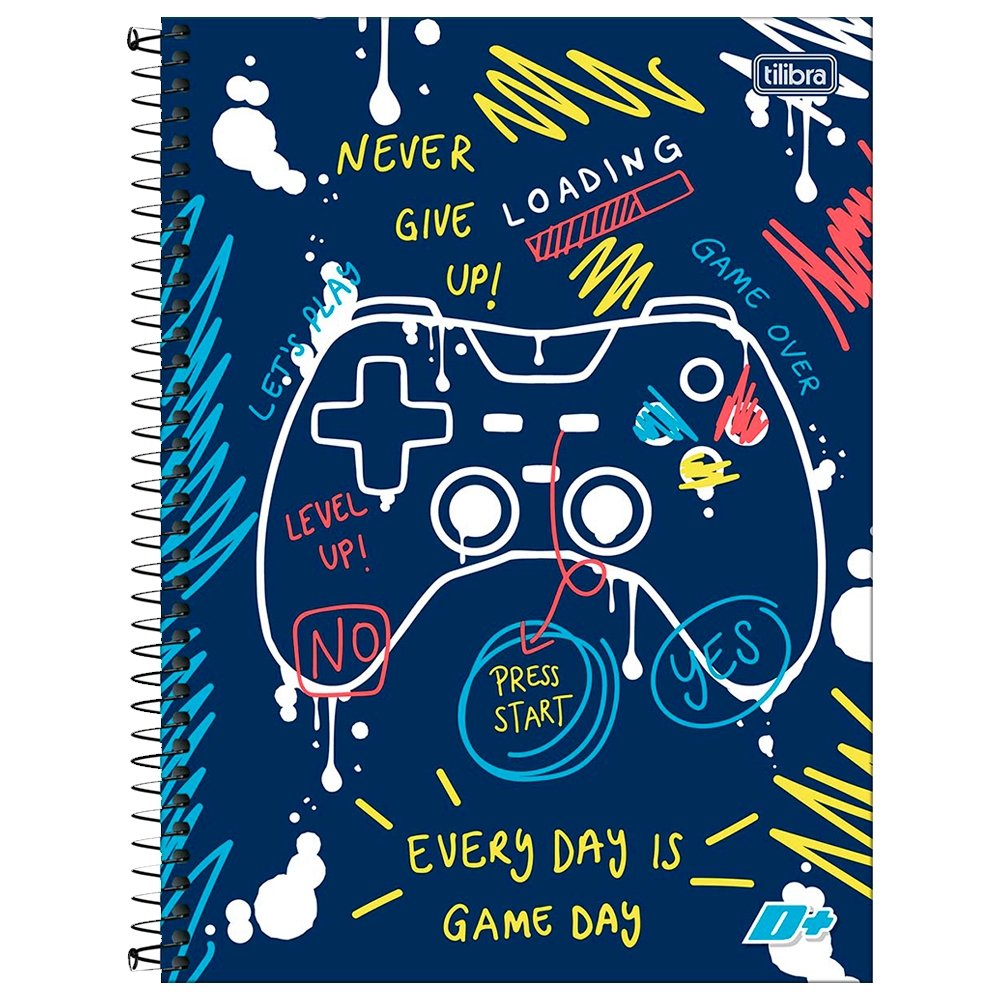 Caderno Espiral Tilibra Universitário Capa Dura Mais+ 12 Matérias 240 Folhas - Embalagem com 4 Unidades (Sortidos)