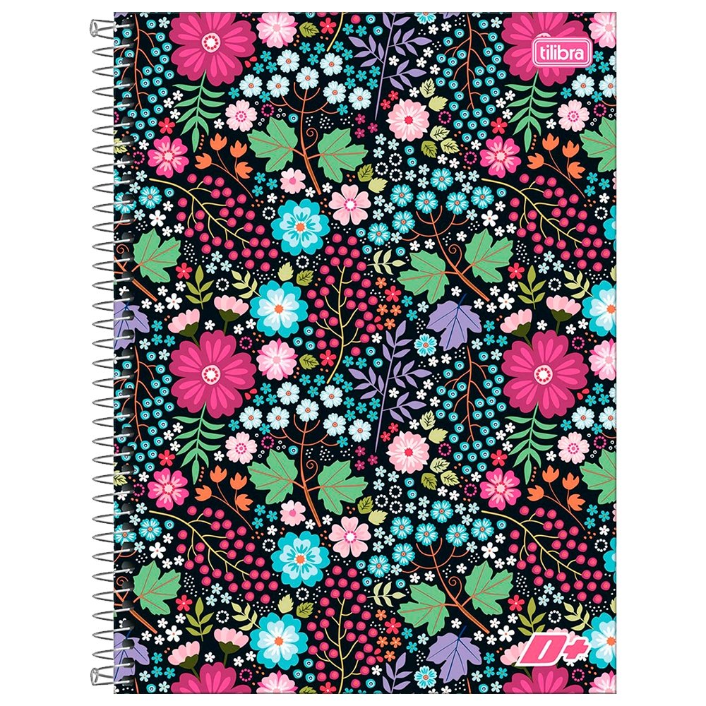 Caderno Espiral Tilibra Universitário Capa Dura Mais+ 12 Matérias 240 Folhas - Embalagem com 4 Unidades (Sortidos)
