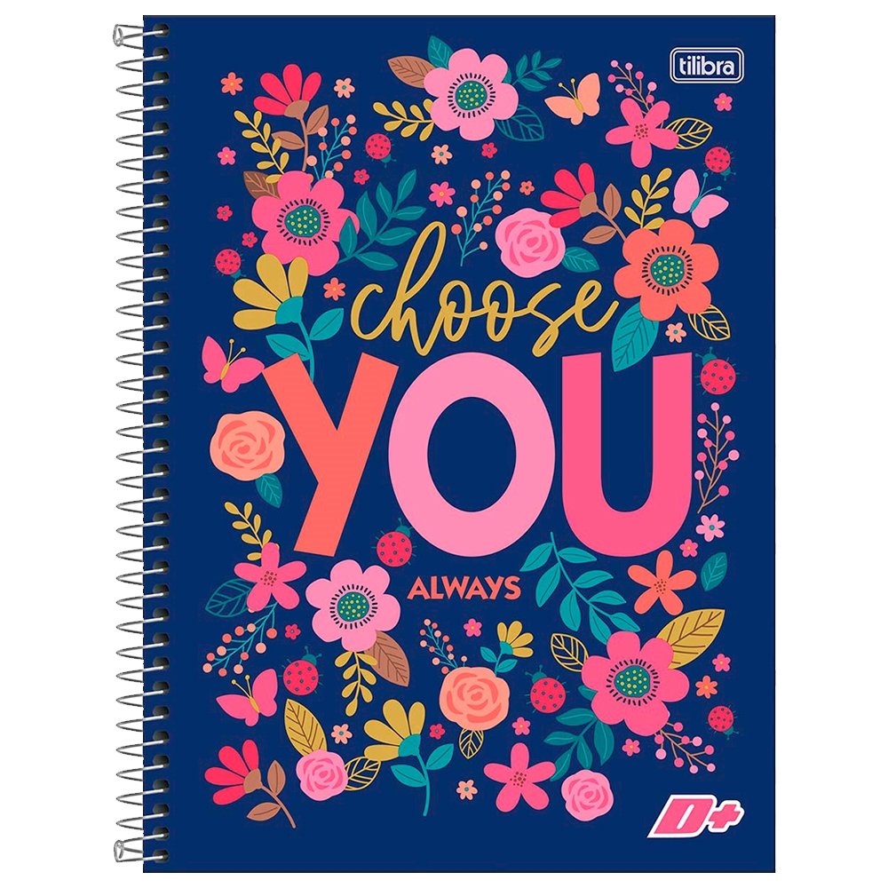 Caderno Espiral Tilibra Universitário Capa Dura Mais+ 12 Matérias 240 Folhas - Embalagem com 4 Unidades (Sortidos)