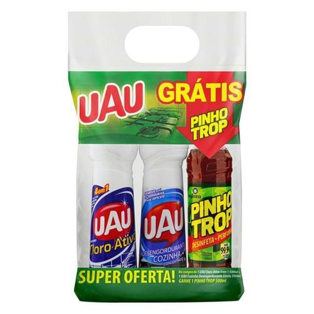 Kit 1 Desengordurante + 1 Cloro + 1 Pinho Trop