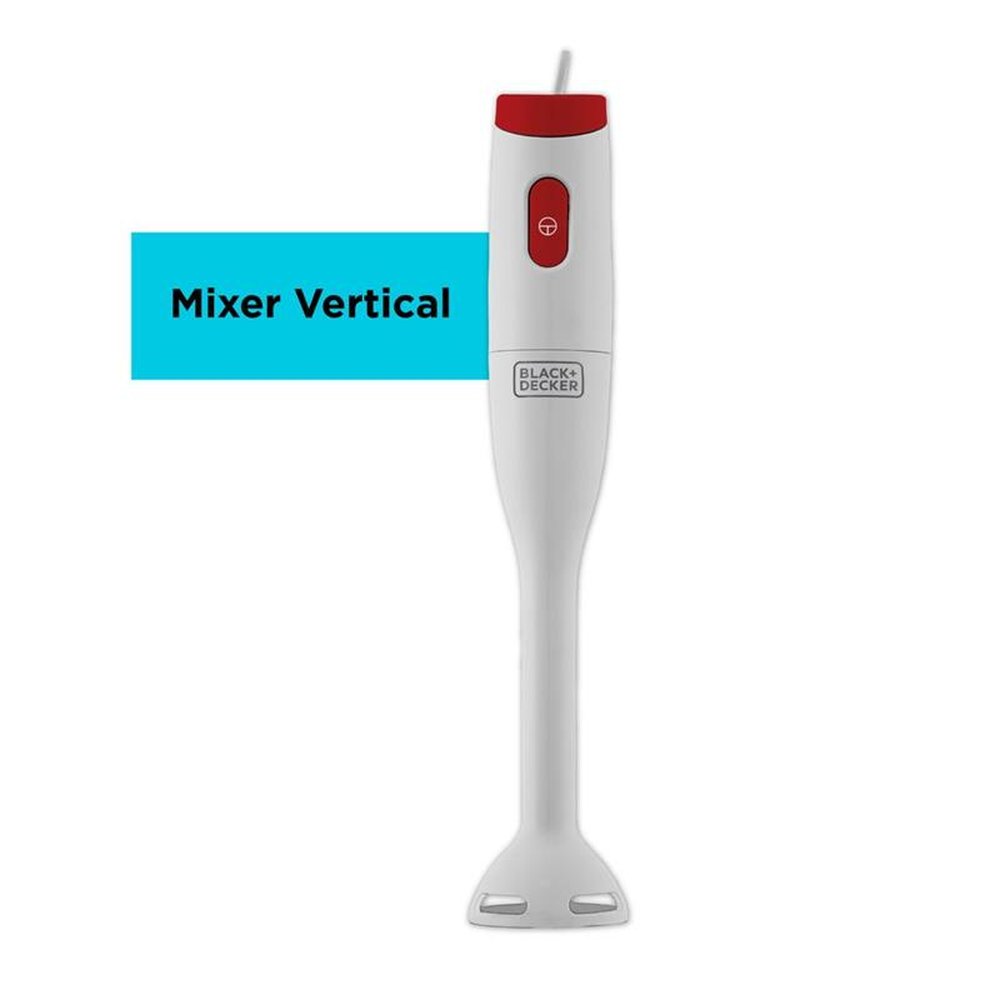 Mixer Vertical 250W 1 Velocidade Branco / Vermelho Black+Decker M250B2 220V