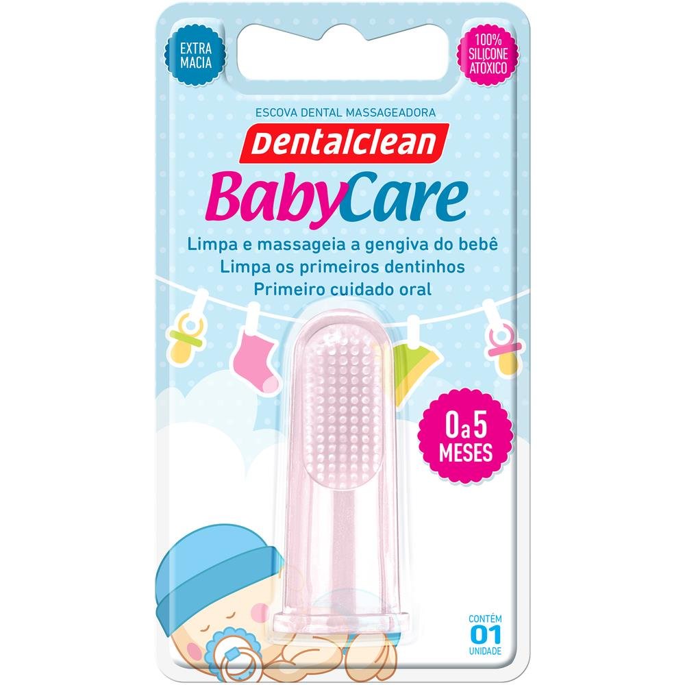 Escova Dental Massageadora Extramacia Dentalclean Baby Care - Cores Sortidas