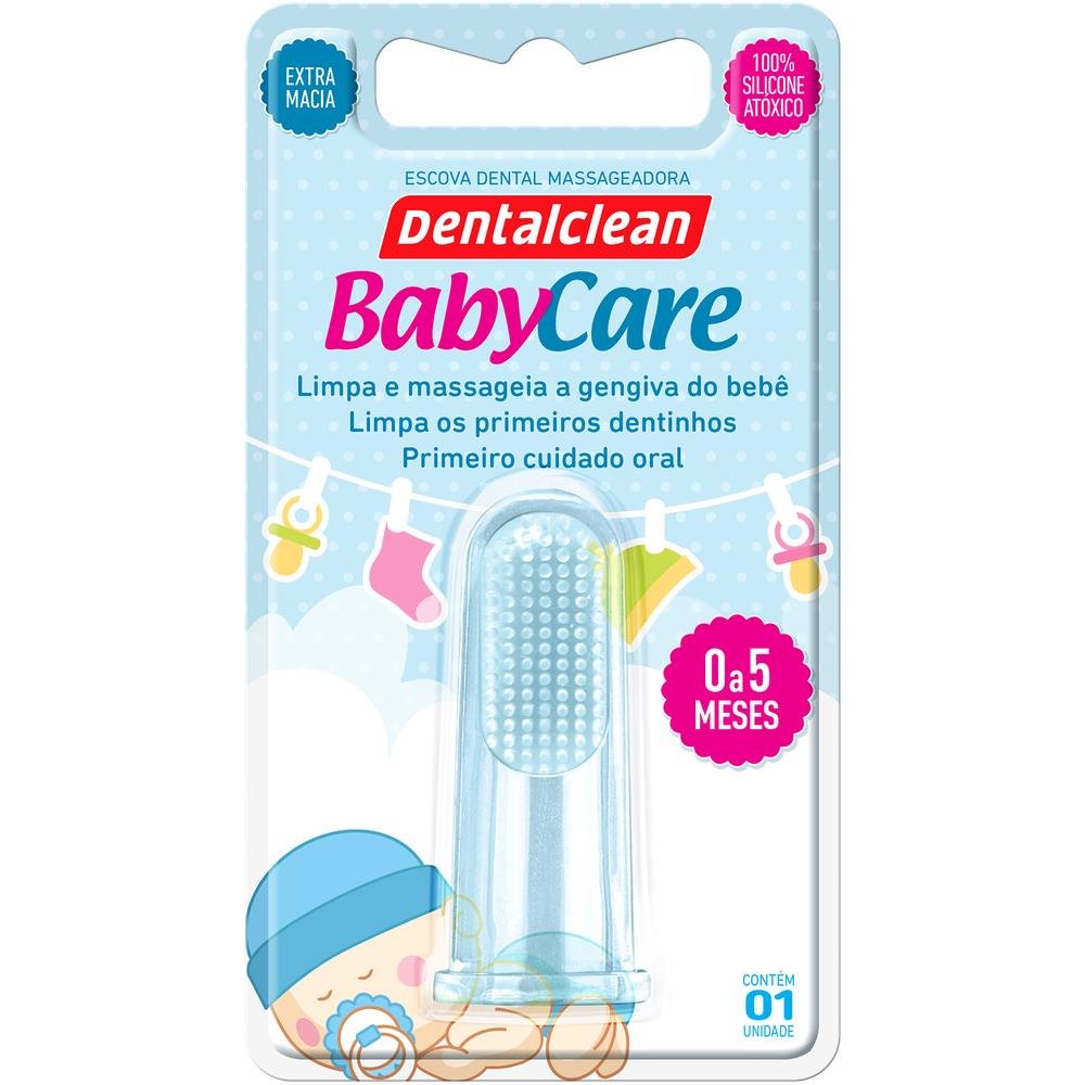 Escova Dental Massageadora Extramacia Dentalclean Baby Care - Cores Sortidas
