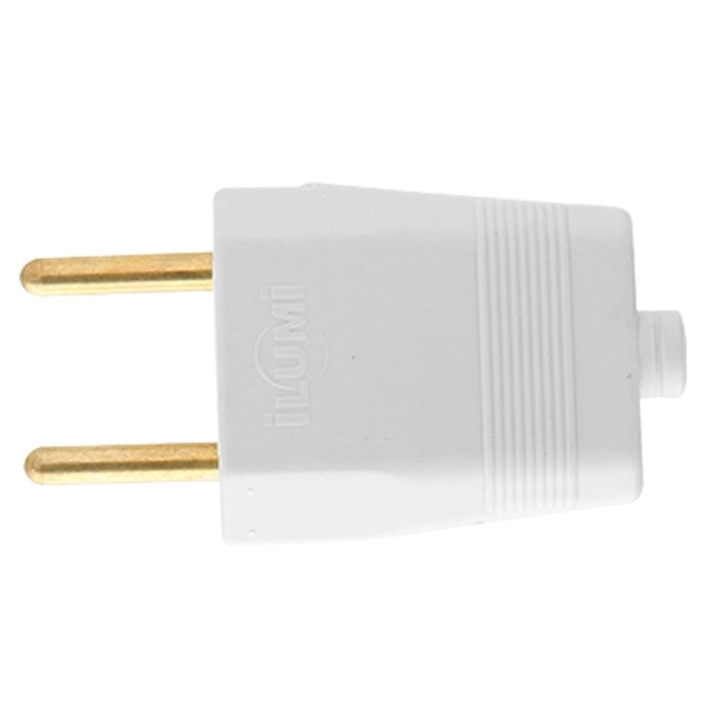 Pino Plug Macho Ilumi Bipolar 2P 10A Embalagem com 10 Unidades