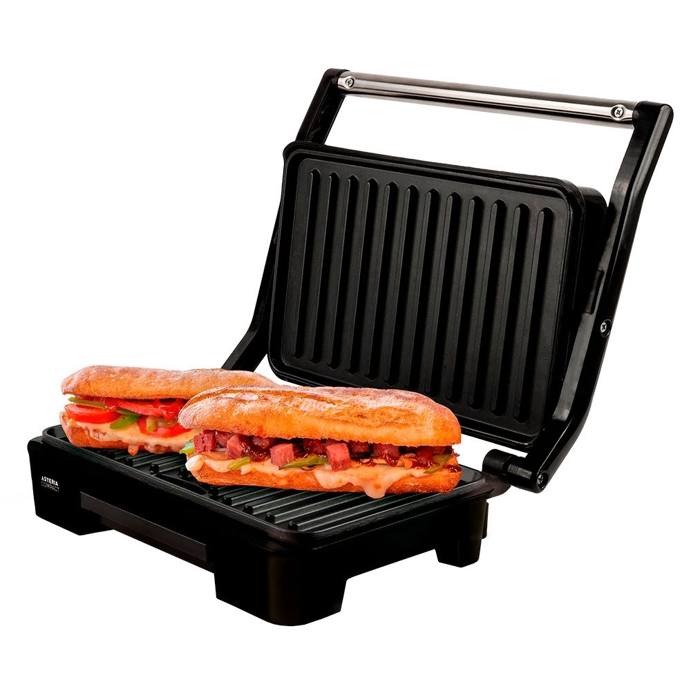 Grill Mallory Asteria Compact, 900W, Preto/Inox 110V