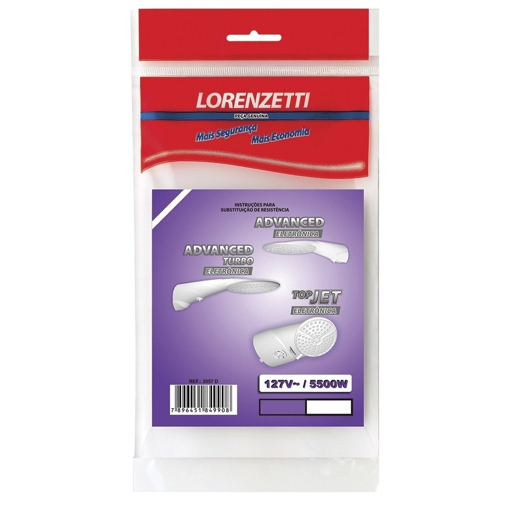 Resistência para Chuveiro Lorenzetti Eletrônica Advanced/Top JET 5500W 110V