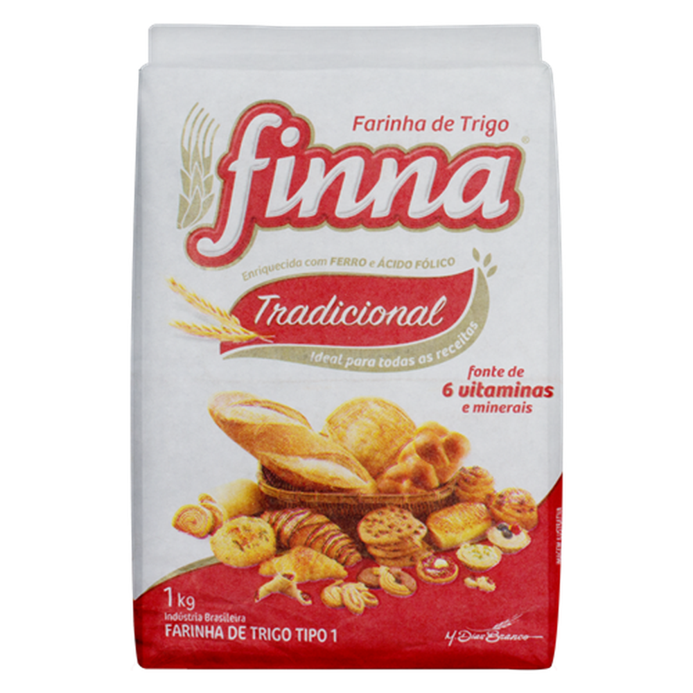 Trigo Finna sem Fermento 1kg - Embalagem com 10Unidades