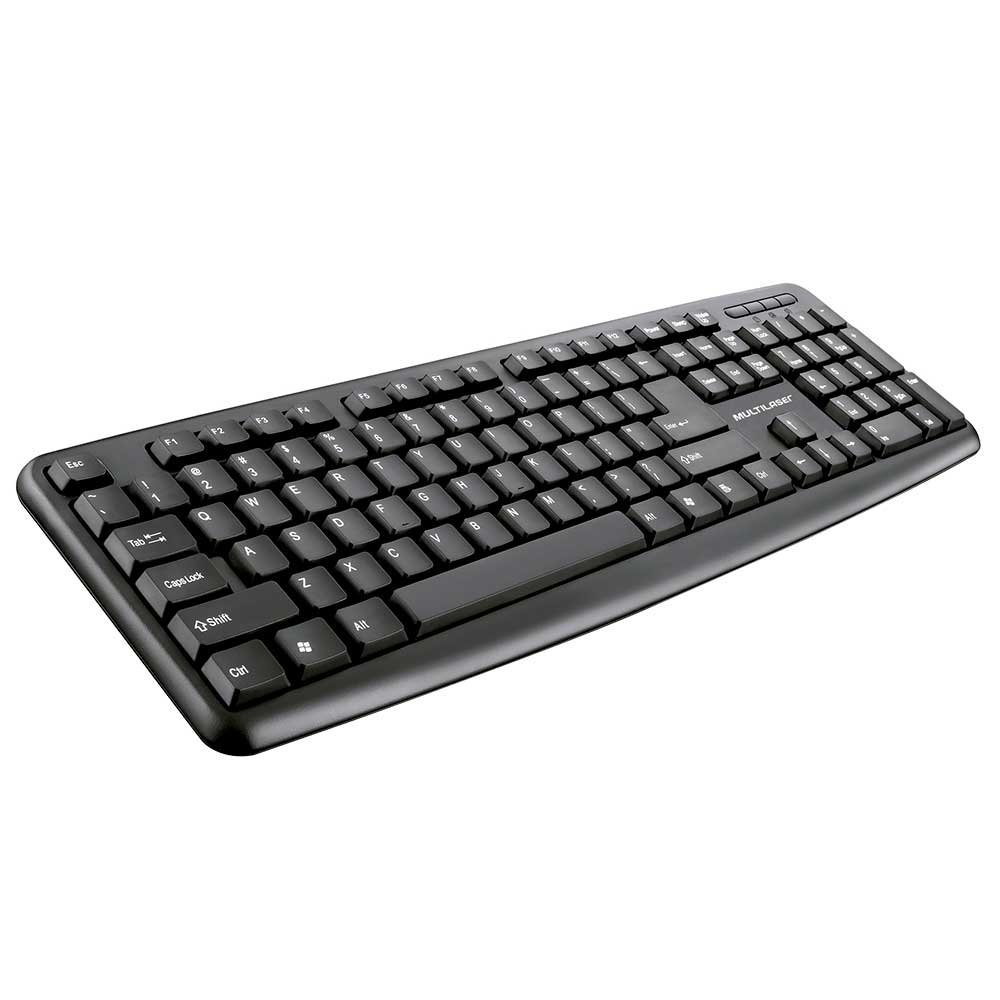 Teclado Multilaser Standard Slim ABNT TC065 USB Preto