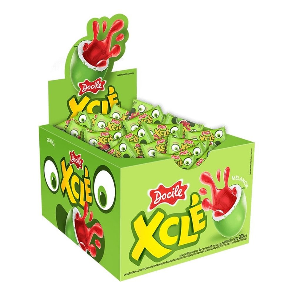 Chicle Xclé Com 40 Unidades Melancia Docile