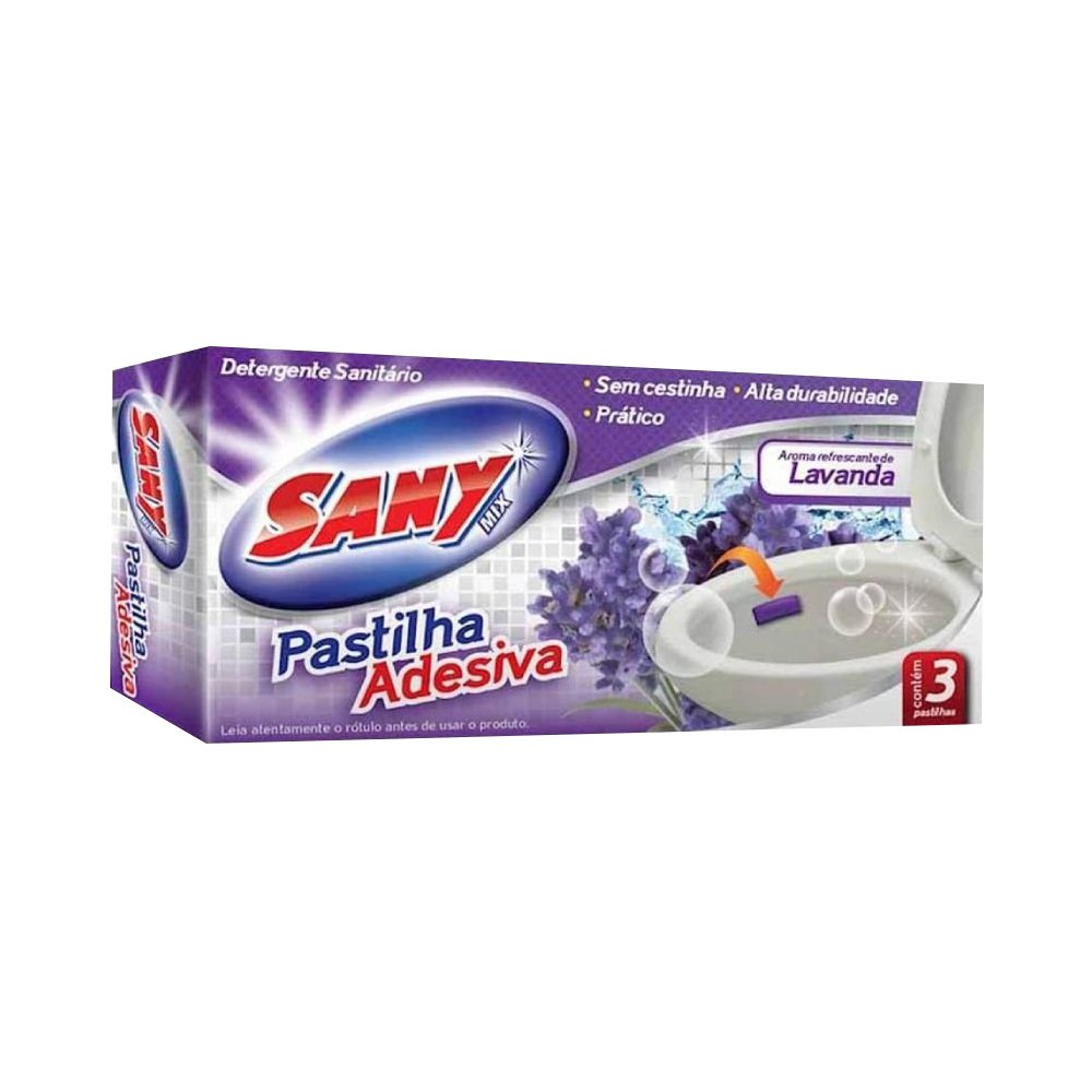 Pastilha Adesiva Sany Lavanda 3 Unidades