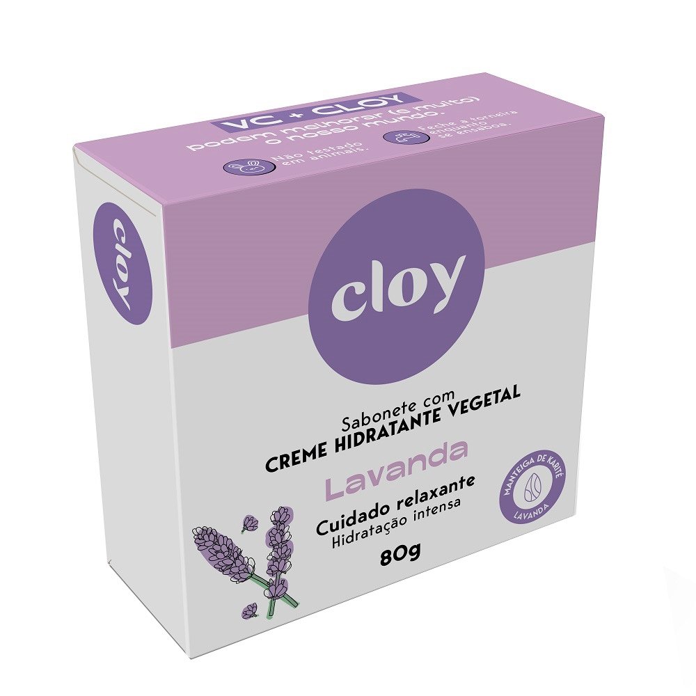 Sabonete Cloy Beauty Bar Ultra Hidratante English Lavender 80g