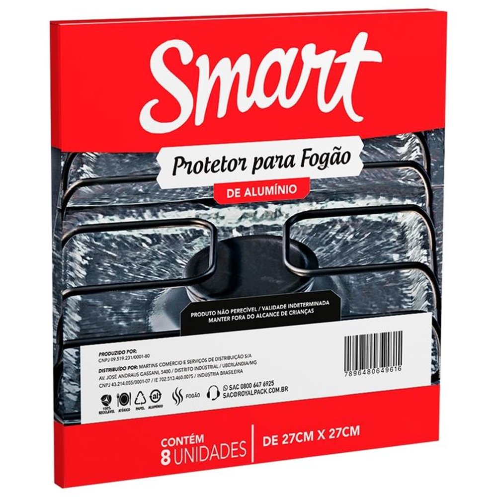 Protetor para Fogão Smart 27x27cm - Embalagem com 8 unidades