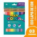Lápis de Cor Multicolor - 3 Embalagens com 36 Cores