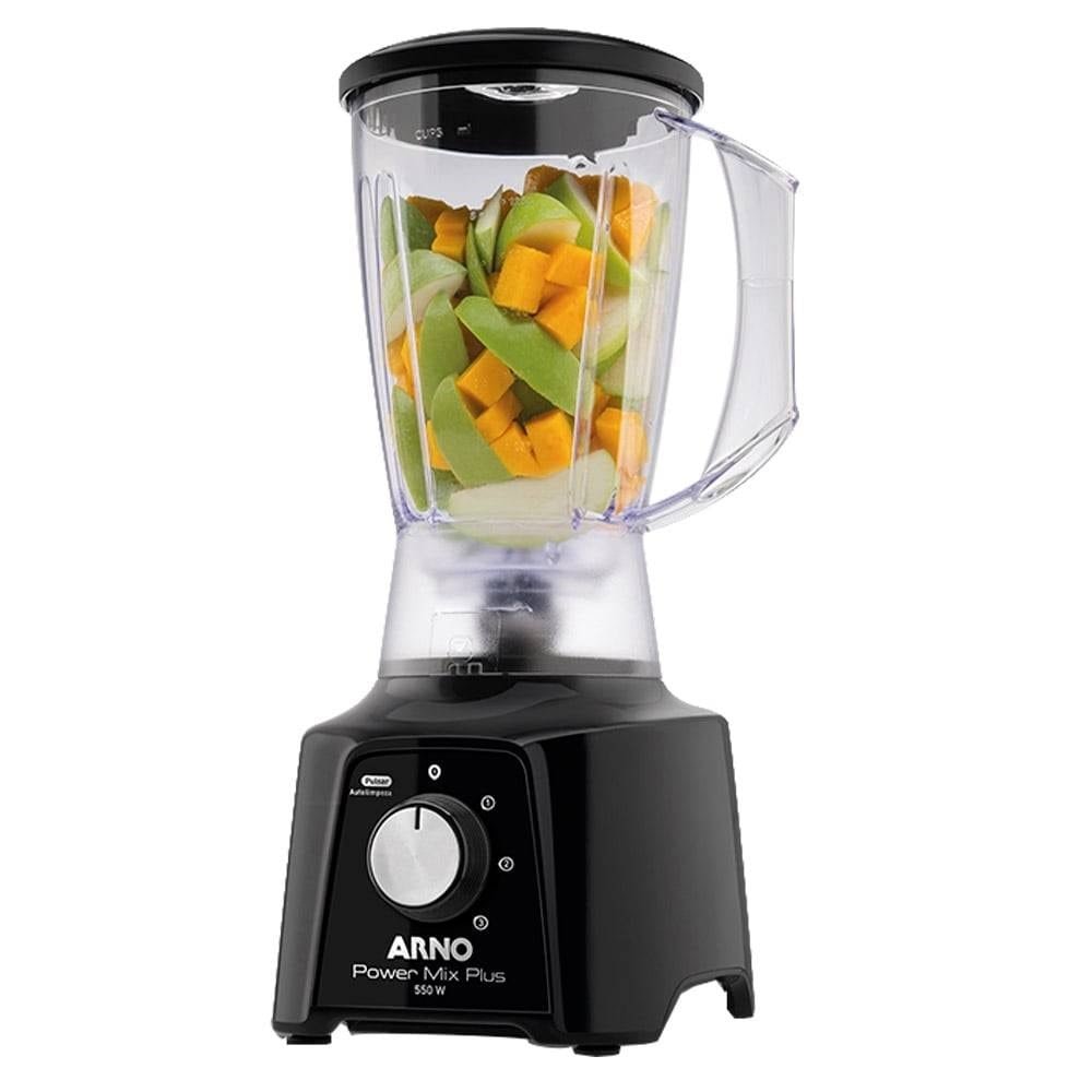 Liquidificador Arno Power Mix Plus LQ20 - Copo de Acrílico 3 Velocidades + Pulsar 550W Preto, 220V