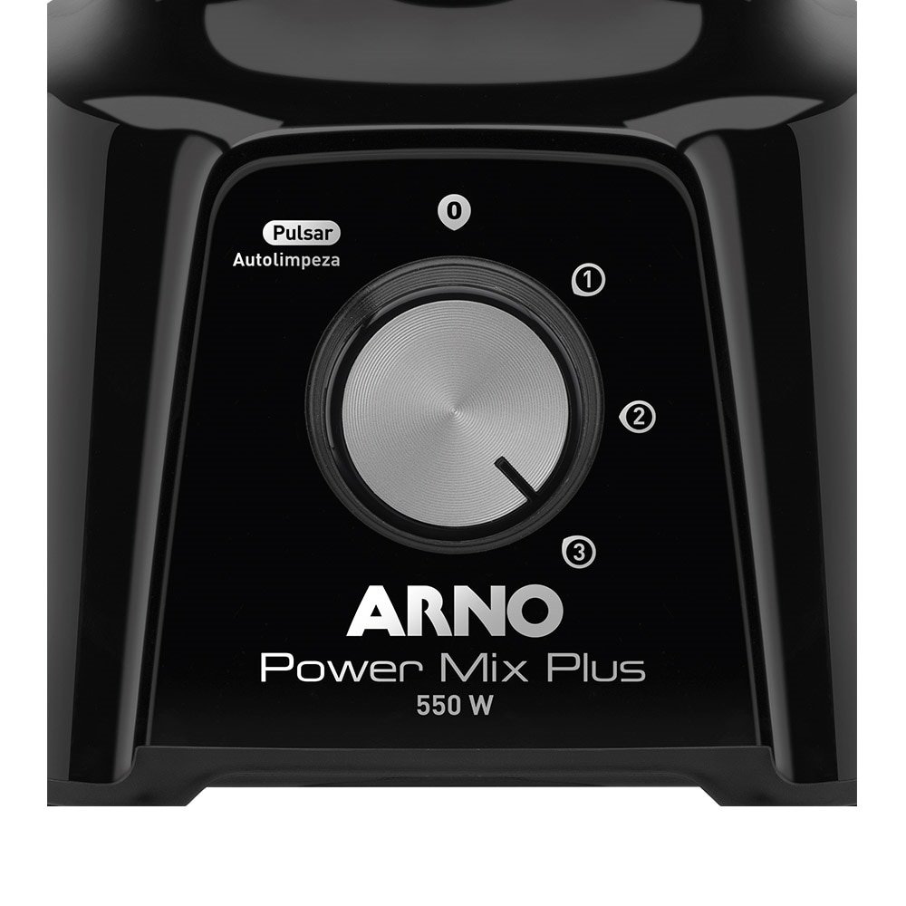 Liquidificador Arno Power Mix Plus LQ20 - Copo de Acrílico 3 Velocidades + Pulsar 550W Preto, 220V