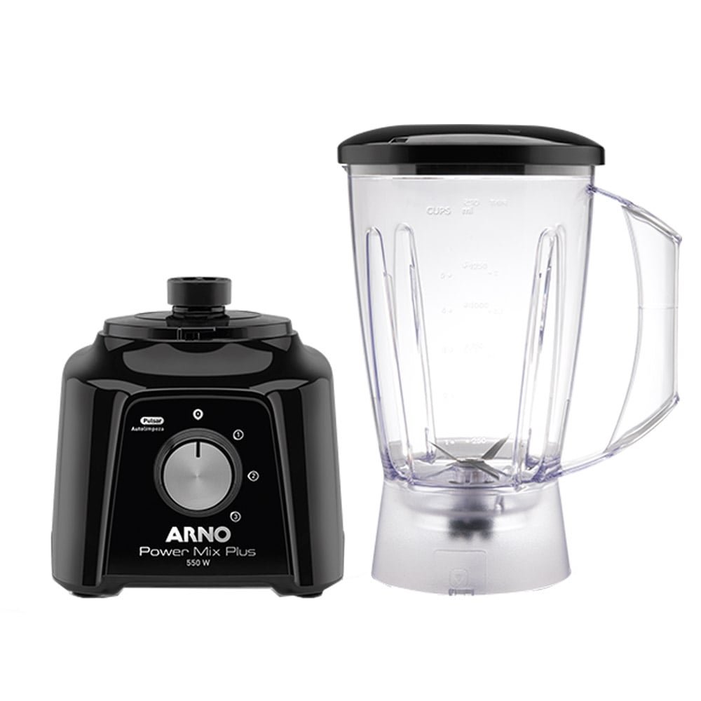Liquidificador Arno Power Mix Plus LQ20 - Copo de Acrílico 3 Velocidades + Pulsar 550W Preto, 220V