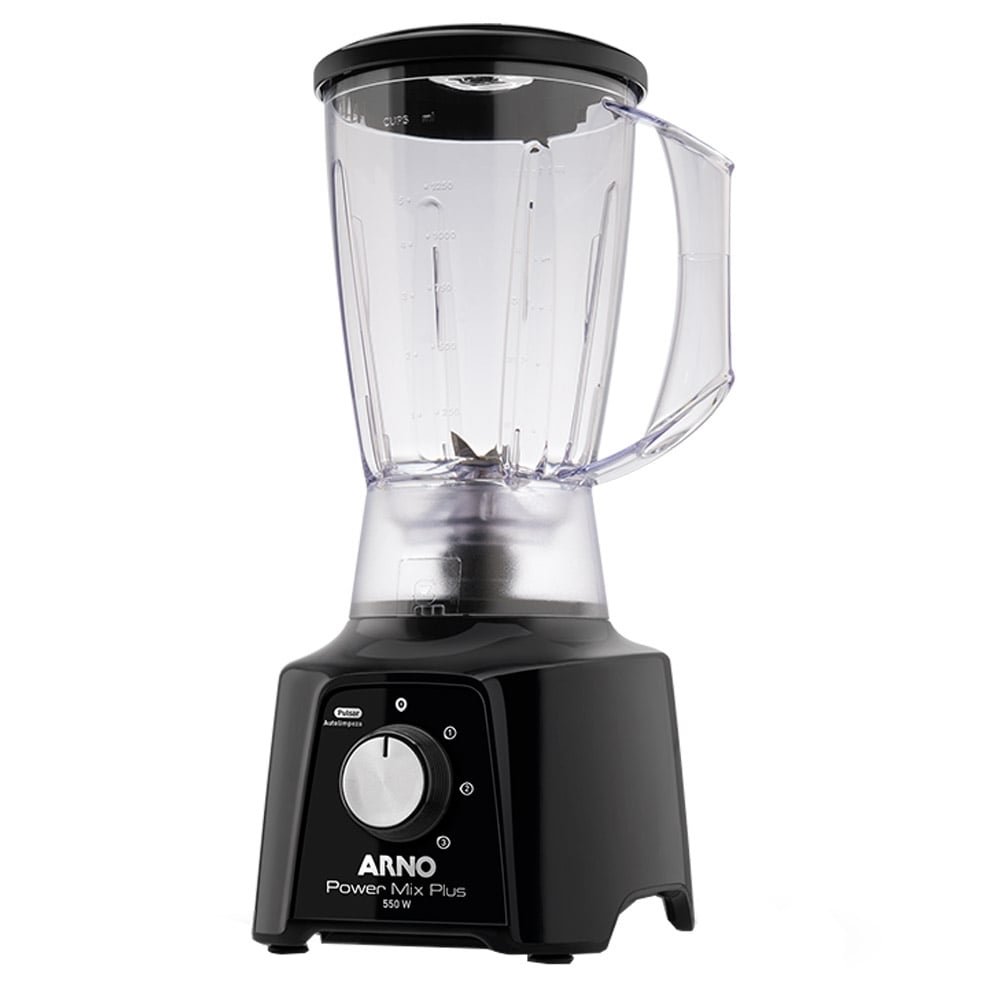 Liquidificador Arno Power Mix Plus LQ20 - Copo de Acrílico 3 Velocidades + Pulsar 550W Preto, 220V