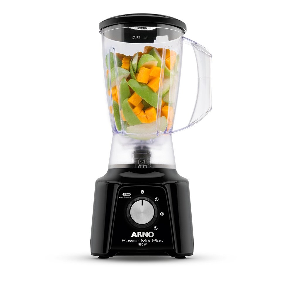 Liquidificador Arno Power Mix Plus LQ20 - Copo de Acrílico 3 Velocidades + Pulsar 550W Preto, 220V