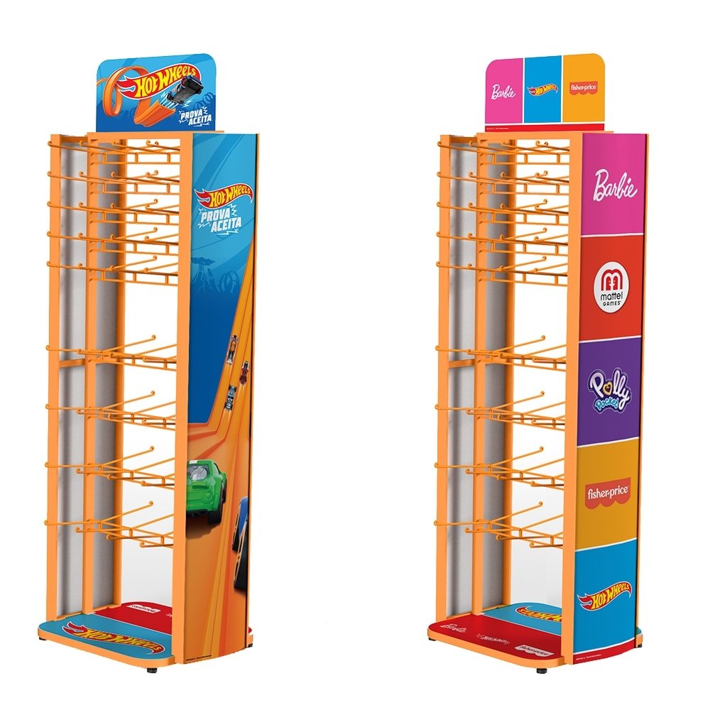 EXPOSITOR CHAO HOT WHEELS 48 GANCHOS 450X1600X450MM