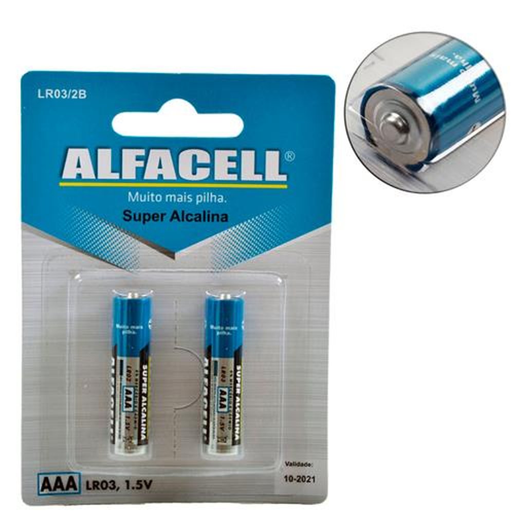 Pilha Alfacell Aaa 2 Peças 1,5V