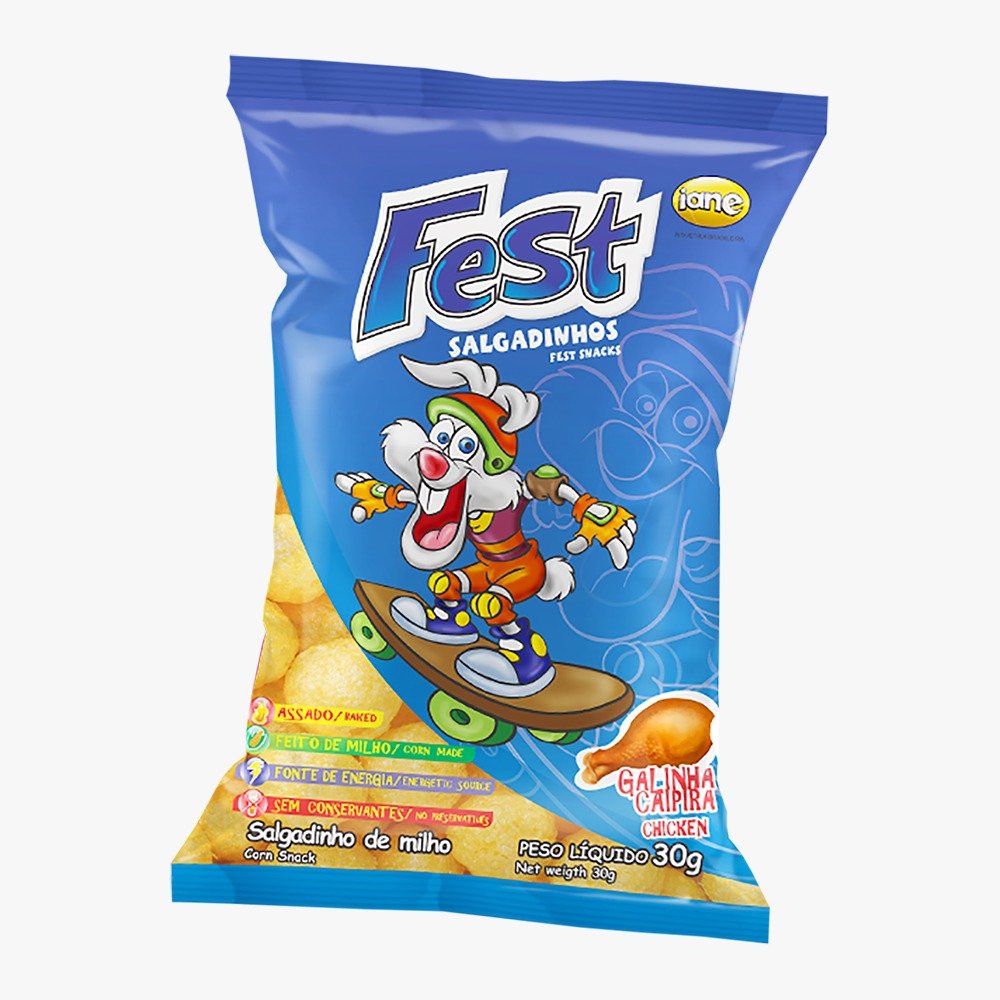 Salgadinho De Milho Fest Galinha 60x30G
