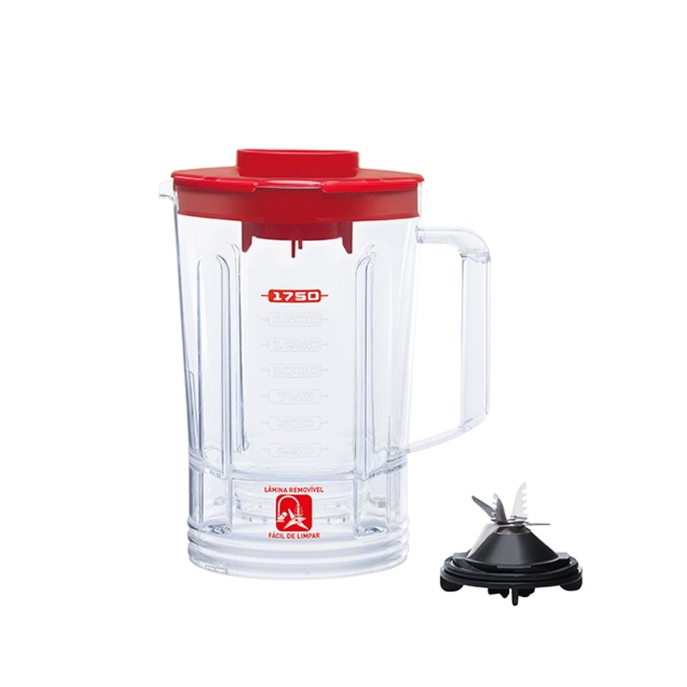 Liquidificador Arno LN56, Power Max - Limpa fácil, Copo Tritan e 15 Velocidades + Pulsar, 1400W, Vermelho, 110V