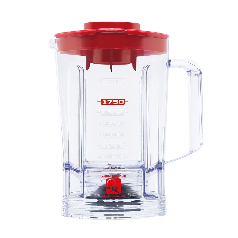 Liquidificador Arno LN56, Power Max - Limpa fácil, Copo Tritan e 15 Velocidades + Pulsar, 1400W, Vermelho, 110V