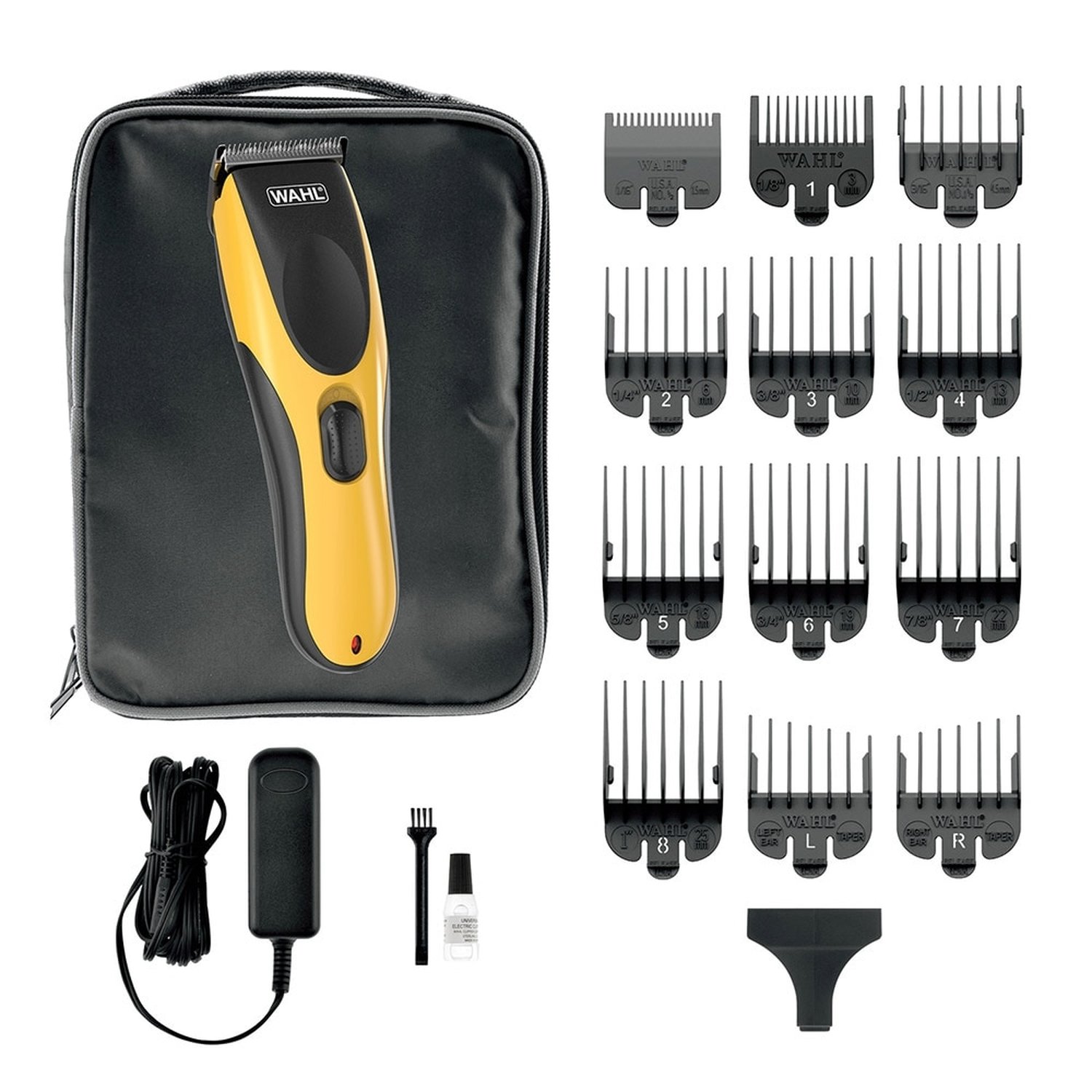 Máquina de Cortar Cabelo Wahl Hair Cut Beard DIY - Com 10 Pentes de Corte Bivolt