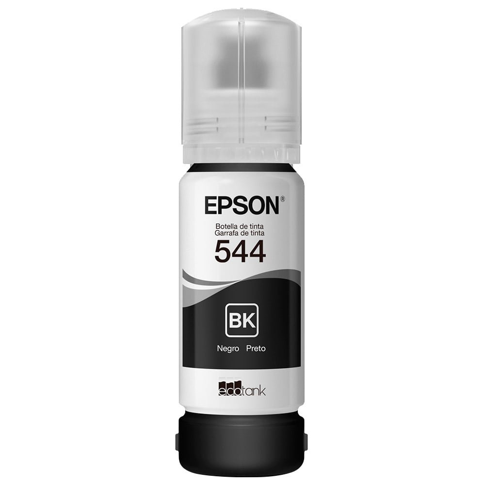 Garrafa de Tinta Original Epson EcoTank T544 Preto para Impressoras L3110, L3150, L5190