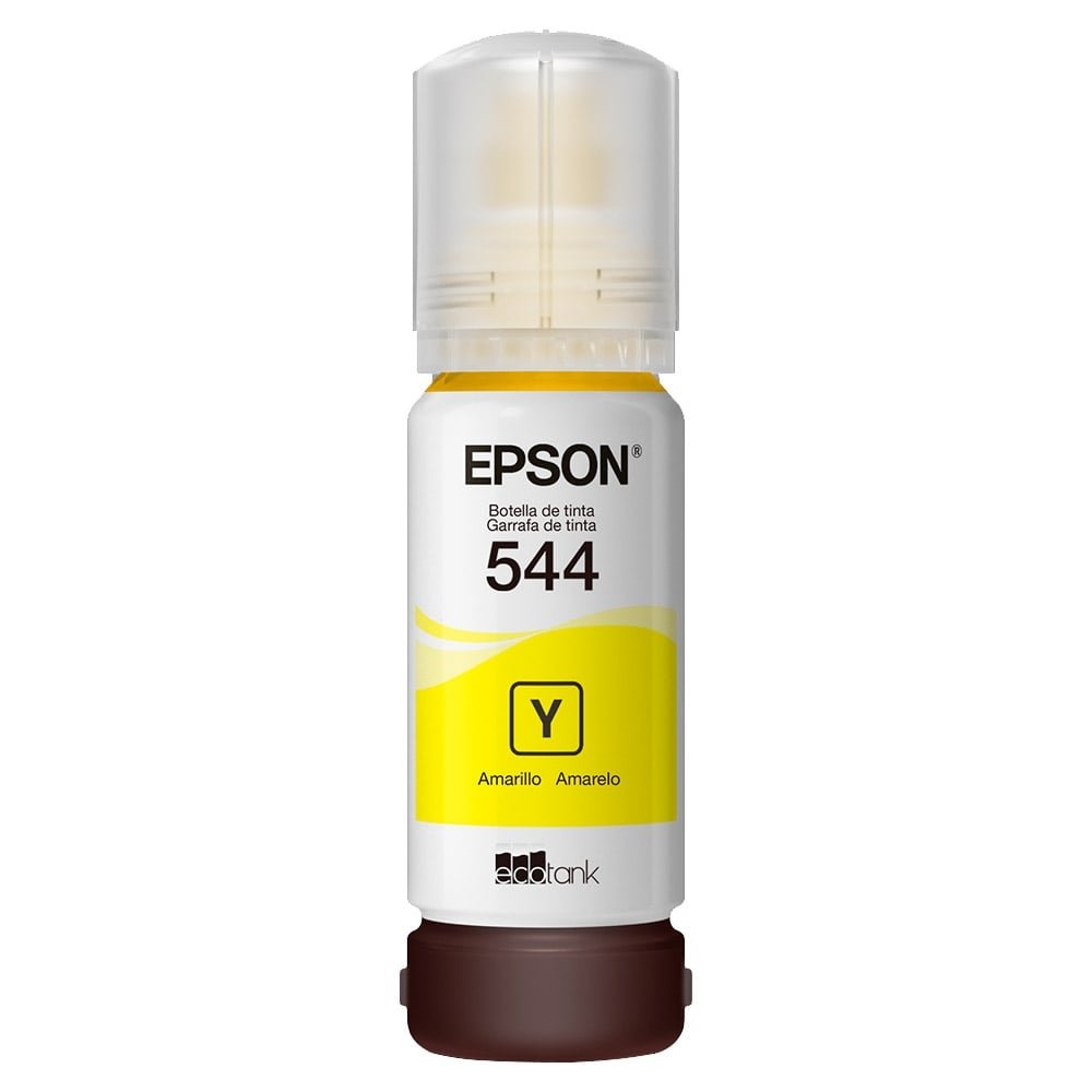 Garrafa de Tinta Original Epson EcoTank T544 T544420 Amarelo para Impressoras L3110, L3150, L5190