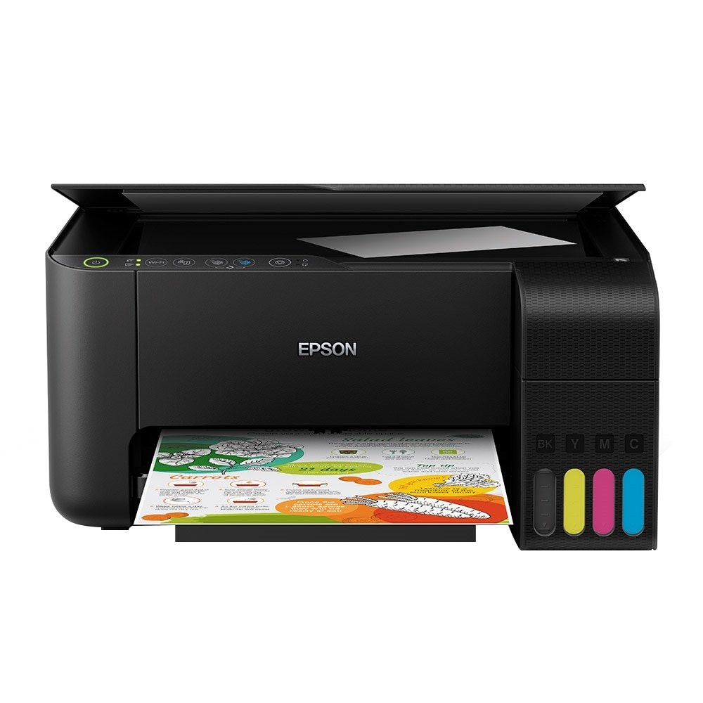 Multifuncional Epson EcoTank L3150 Tanque de Tinta Colorida, Wi-Fi Direct, USB, Preto e Bivolt