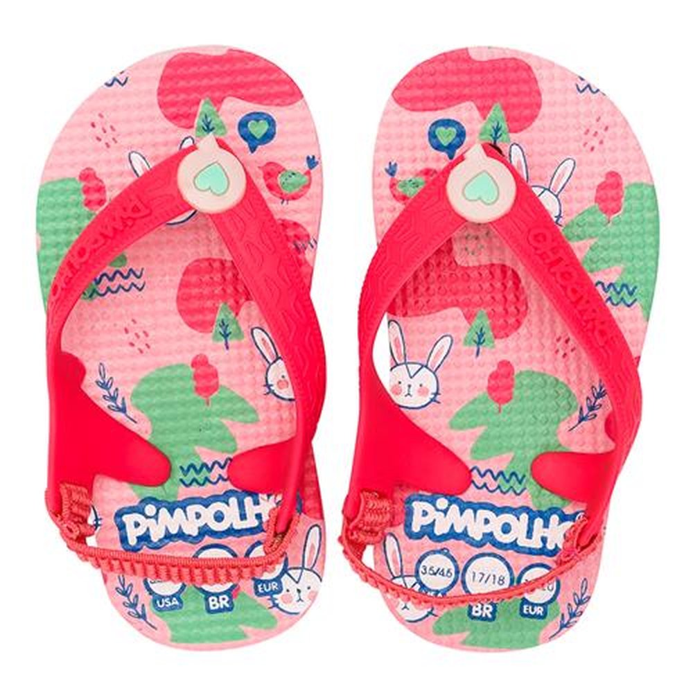 Kit Sandália Praiana Baby Rose Coelho Feminino Pimpolho 12 pares - Numeração 17 a 23
