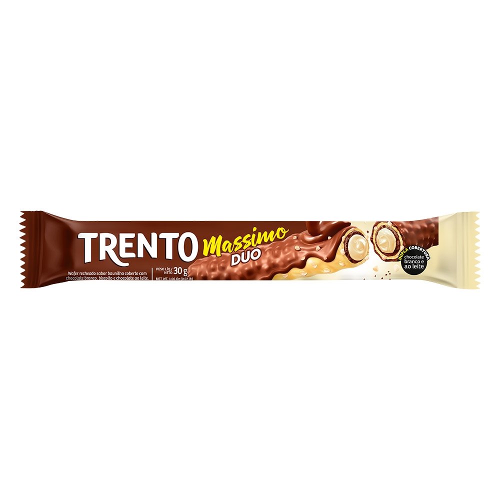 Chocolate Trento Wafer Massimo Duo 30g 16 Unidades Martins Atacado