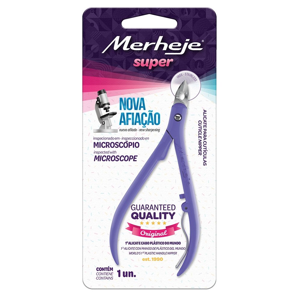 Alicate para Cutícula Merheje Lilás