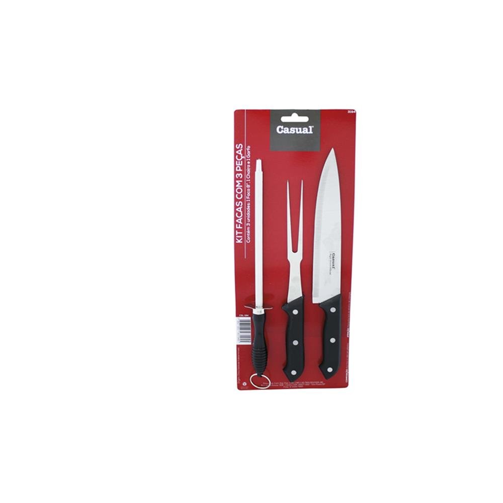Garfo+Faca/Chaira Churrasco Casual