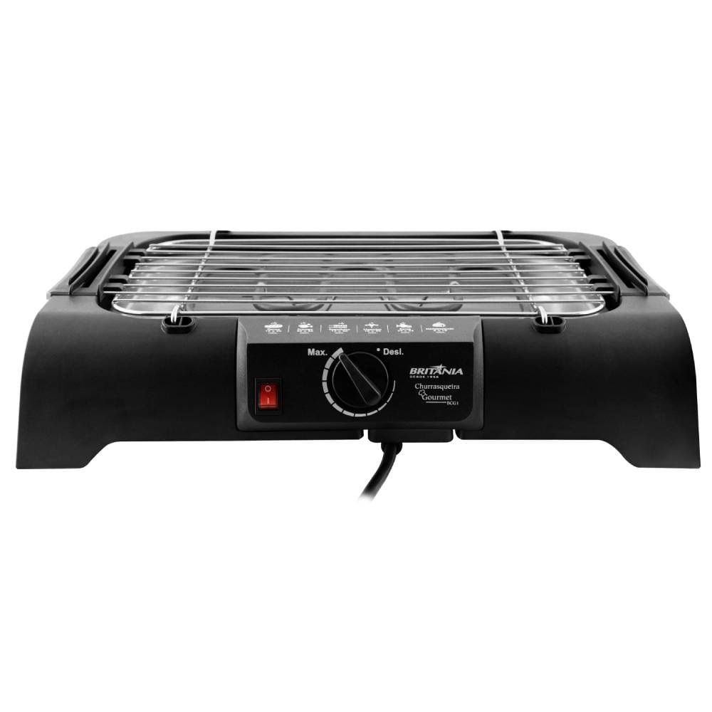 Churrasqueira Elétrica Britânia BCG01, 1200W, Preta, 220V