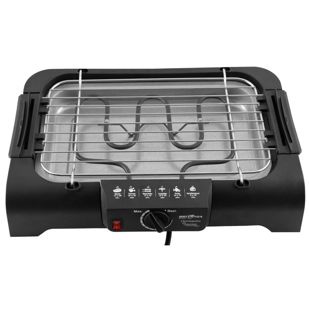 Churrasqueira Elétrica Britânia BCG01, 1200W, Preta, 220V